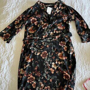 NWT H&M Floral Belted Dress Size 10